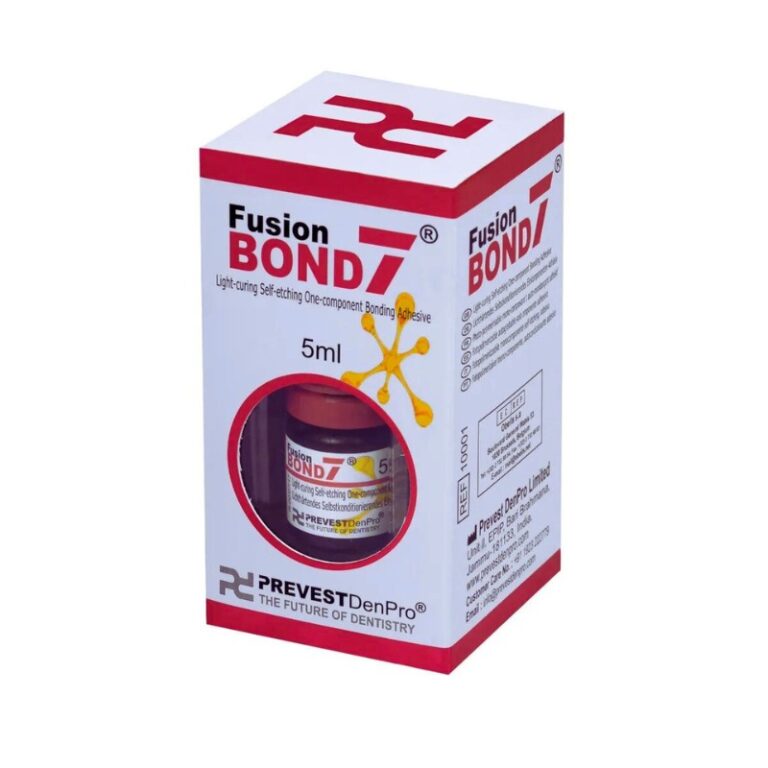 "Fusion Bond 7 (5ml) – Dental bonding agent for superior adhesion to enamel and dentin, providing strong, long-lasting bond strength for restorations."