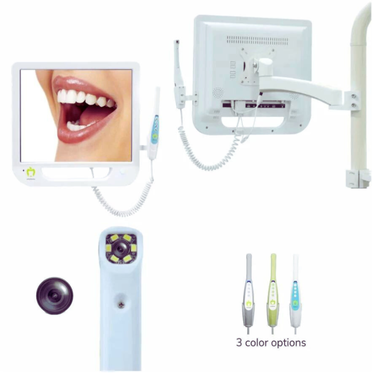 "INTRA ORAL CAMERA – A small, handheld device that captures detailed images of the inside of the mouth, aiding in dental diagnostics and patient education."