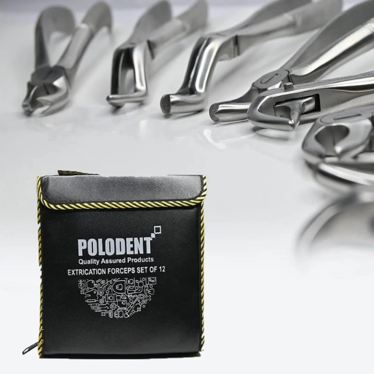 Forceps Kit, Set of 12 pcs, a complete collection of dental forceps designed for various extractions and orthodontic procedures, offering precision and durability for dental professionals.