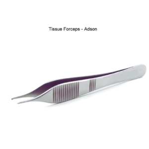 "Stainless steel API tissue forceps with precision serrated tips for secure tissue handling during surgical and dental procedures, featuring an ergonomic handle for comfortable grip."