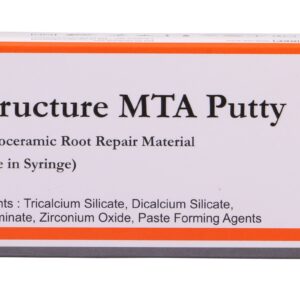 "BioStructure MTA Putty – Ready-to-use mineral trioxide aggregate putty for root repair, pulp capping, and apexification with excellent sealing and biocompatibility."