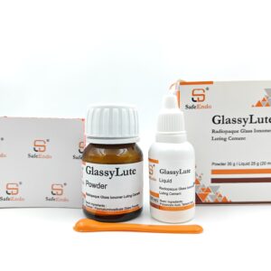 "GlassyLute: A high-quality dental luting cement designed for durable and precise bonding of restorations in both direct and indirect dental procedures."