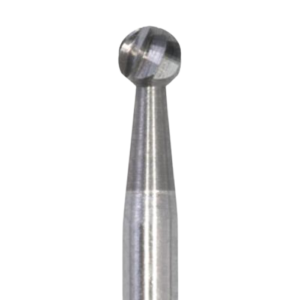 "Close-up of carbide burs with sharp, precision cutting edges, designed for use in dental, medical, and industrial applications."