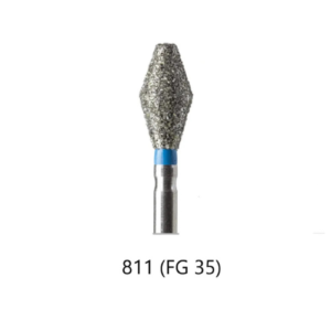 "Prima Dental Barrel Bur FG Diamond, a durable dental bur with a diamond coating designed for efficient cutting, shaping, and finishing in restorative procedures."