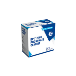 "Image of DPI Zinc Phosphate Cement packaging, showcasing the product used for strong, durable bonding in crown and bridge dental restorations."