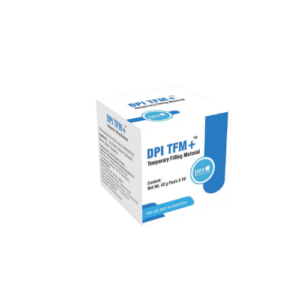 "Image of DPI® TFM+, a high-performance dental material designed for root canal treatment, shown in its packaging with clear labeling."