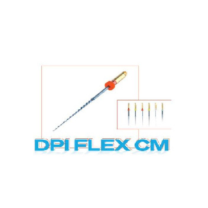 "Image of DPI Flex CM, a dental composite material in a syringe. The product is designed for restorative dental procedures, offering flexibility and strength for optimal results. The syringe is placed on a neutral background, showcasing the packaging and easy application for precise dental work."