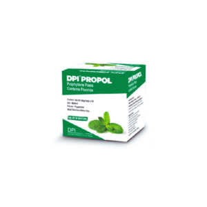 "Image of DPI® PROPOL (Peppermint Flavour), a high-quality dental material shown in its packaging, used for root canal treatment procedures with a refreshing peppermint scent."