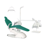 "Image of the Gnatus S300 Dental Chair, featuring a sleek, modern design with adjustable armrests, a cushioned seat and backrest, and an ergonomic control panel. The chair provides optimal comfort and support for patients during dental procedures with smooth, precise positioning."