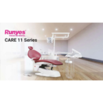 "Image of the Runyes Care 11 Series Dental Chair, showcasing its modern design with adjustable armrests, a cushioned seat and backrest, and an intuitive control panel for optimal patient comfort and precise positioning during dental procedures."