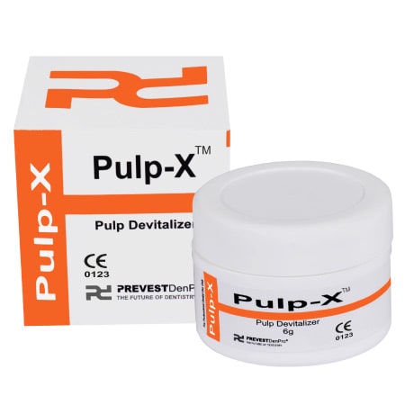 Prevest DenPro Pulp X Pulp Devitalizer – The Key to Successful Root Canal Therapy! AVAILABLE AT CHOUDHARY DENTAL DEPOT 1 Pulp X Jar min